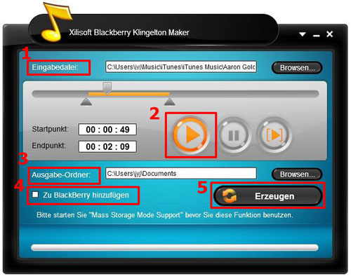 Xilisoft BlackBerry Ringtone Maker
