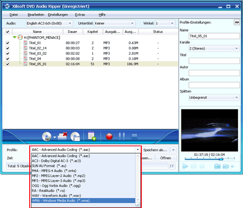Xilisoft DVD Audio Ripper
