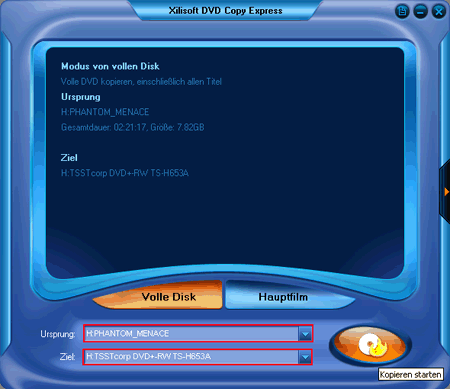 Xilisoft DVD Copy Express