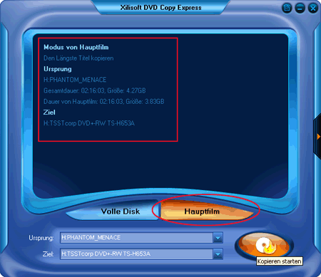Xilisoft DVD Copy Express