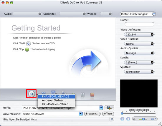 Xilisoft DVD to iPod Converter for Mac