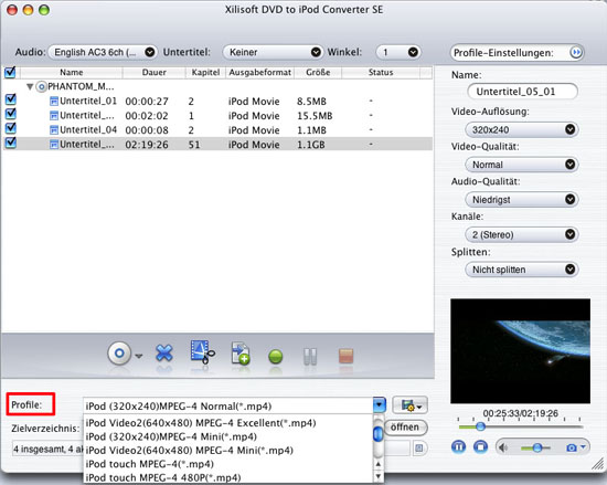 Xilisoft DVD to iPod Converter for Mac