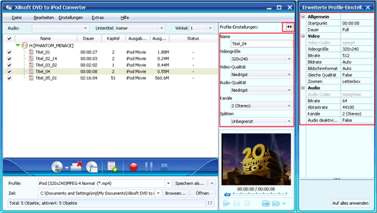 Xilisoft DVD to iPod Converter