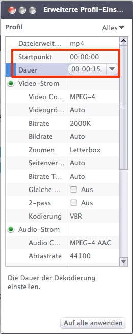 Konvertiert DVD to iPhone MP4 Format auf dem Mac