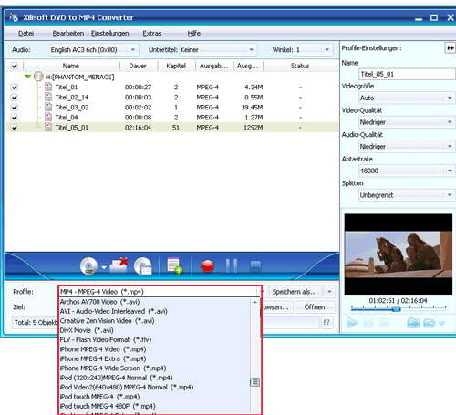 Xilisoft DVD to MP4 Converter