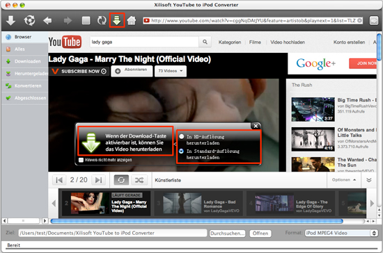 Xilisoft YouTube to iPod Converter for Mac