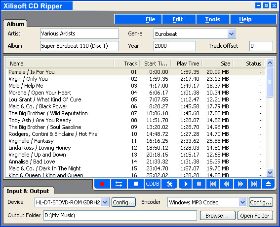 Xilisoft CD Ripper - CD rip, convert CD to MP3