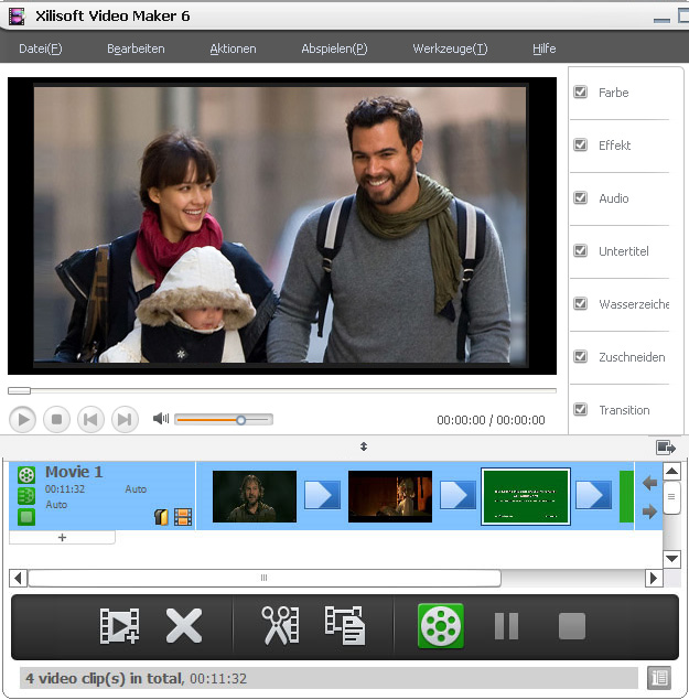 Screenshot vom Programm: Xilisoft Video Maker 6