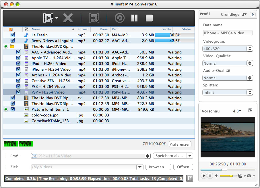Xilisoft MP4 Converter for Mac - Mac MP4 converter
