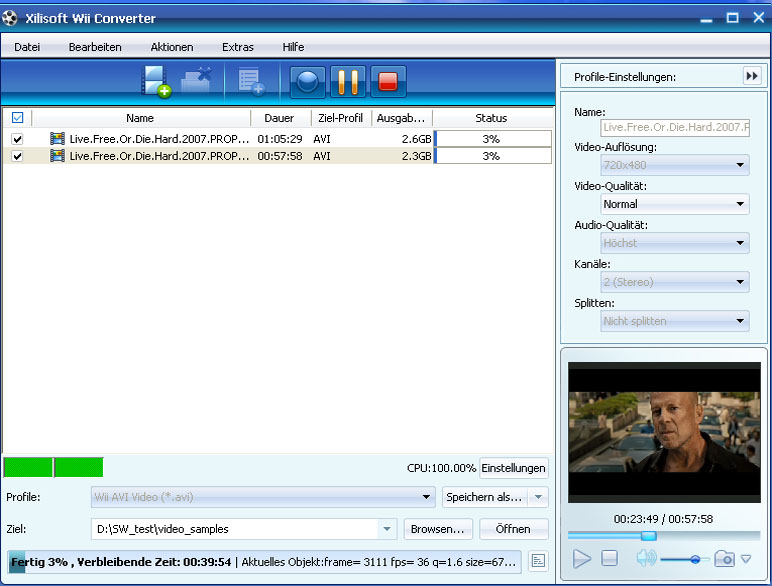 Xilisoft Wii Converter - Video in Wii-Formate umwandeln